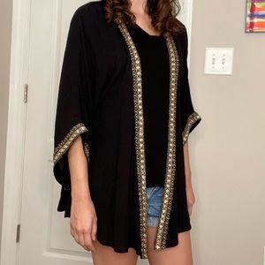 Altar’d State Black Embroidered kimono